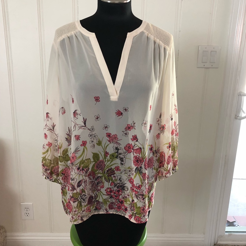 NWOT Ann Taylor long sleeve chiffon cover top